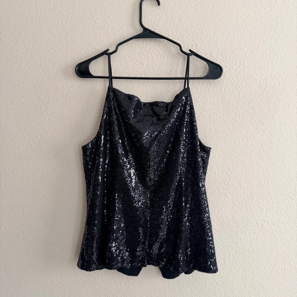 Anthropologie Sunday In Brooklyn Square Neck Sequin Tank